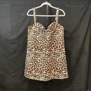Dhruv Kapoor Leopard Print Mini Dress Anthropologie Size M Scuba Material